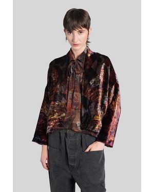 Yavi Casual Jacket In Multicolor Velvet