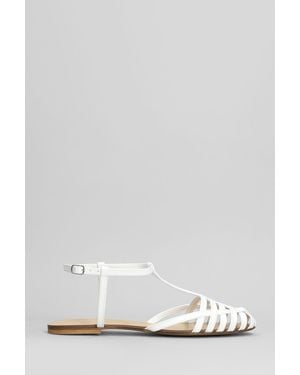 Anna F. Sandali flats in Vernice Bianca - Bianco