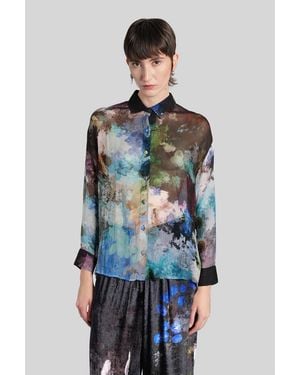 Yavi Camicia in viscosa Blu