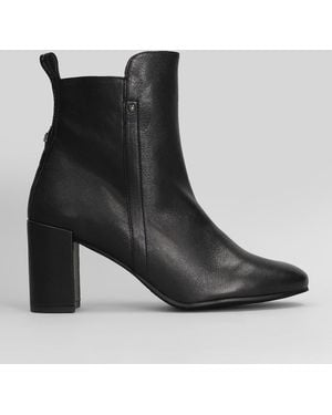 Pedro Miralles High Heels Ankle Boots In Black Leather