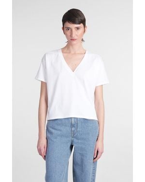 Loulou de Saison T-Shirt Faaa in Cotone Bianco