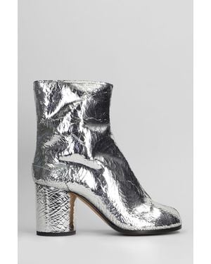 Maison Margiela Tronchetti tacco alto Tabi in Pelle Argento - Grigio
