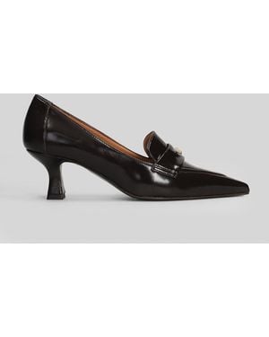 Isabel Ferranti Pumps In Dark Brown Leather - Multicolor