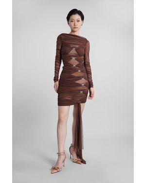 Mach & Mach Mach & Mach Mini Dress - Brown