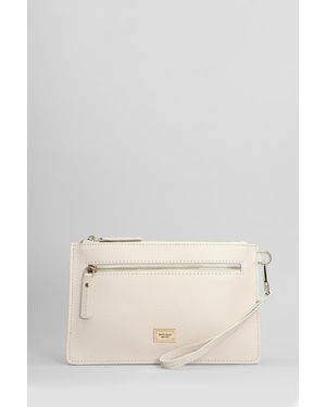 Marc Ellis Mercy S Do Clutch In White Faux Leather - Natural