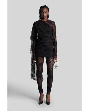 ANDAMANE Xenia Lace Mini Dress In Black Polyamide