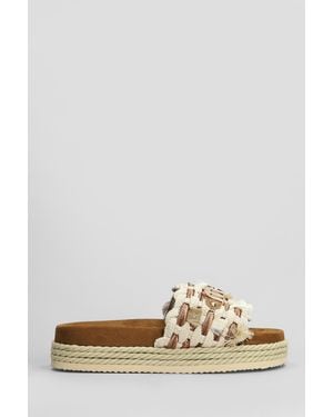 Mou Sandali flats Monoband in Cotone Beige - Neutro