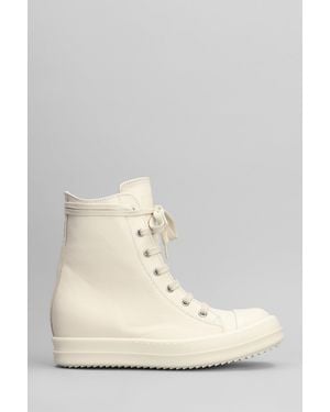 Rick Owens Sneakers Sneakers In Beige Leather - Natural