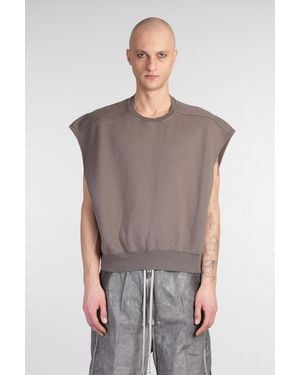 Rick Owens Felpa Sl jumbo tatlin swea in Cotone Taupe - Grigio