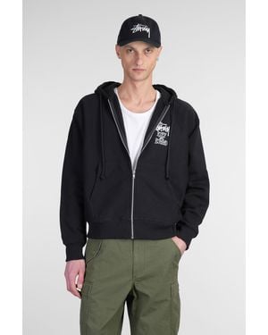 Stussy Felpa in Cotone Nero - Blu