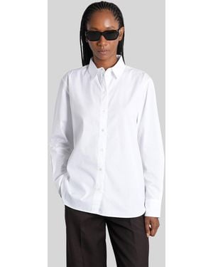 Anine Bing Essie Shirt In White Cotton