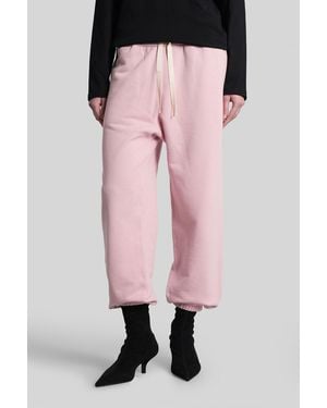 Jil Sander Sweatpants Pants In Rose-pink Cotton