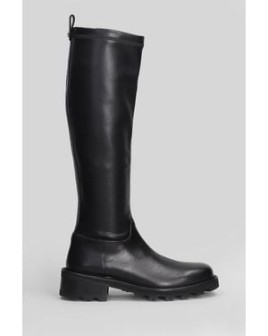Roberto Festa Gia Low Heels Boots In Black Leather