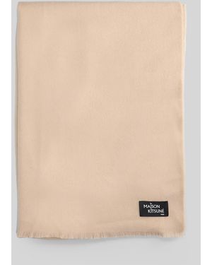 Maison Kitsuné Sciarpa in Lana Beige - Neutro