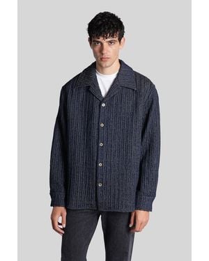 Séfr Wes Casual Jacket In Blue Cotton