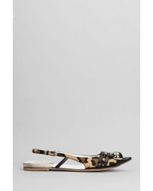 Dove Nuotano Gli Squali Ballet Flats In Animalier Pony Skin - Multicolor