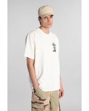 Stussy T-shirt In Beige Cotton - White