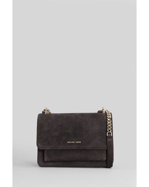 Michael Kors Borsa a spalla Claire in Camoscio Marrone - Grigio