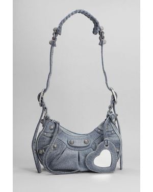 Balenciaga Borsa a spalla Le cagole xs in Cotone Blu - Grigio