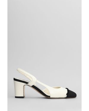 Festa Ficus Pumps In Beige Leather - Natural