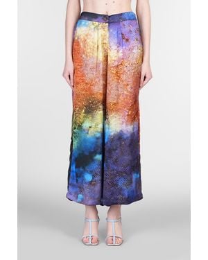 Yavi Pants In Multicolor Polyamide Polyester - Blue