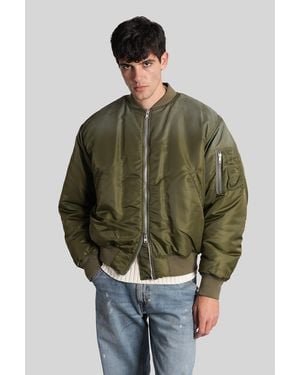 Haikure Chad Ito Bomber Jacket In Green Nylon