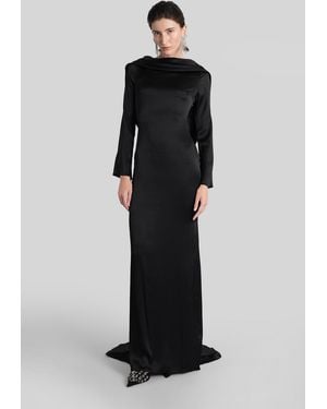 GIUSEPPE DI MORABITO Long Dress In Black Acetate