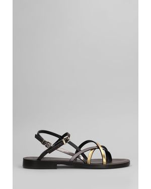 DONNARì Flats In Brown Leather - Gray