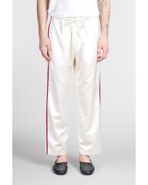 Bode Pantalone in Poliestere Beige - Bianco