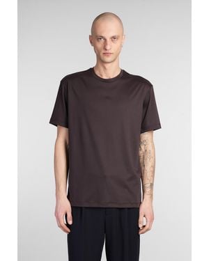 Giorgio Armani T-Shirt in Cotone Marrone