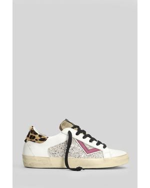 4b12 Suprime Sneakers In White Leather - Multicolor