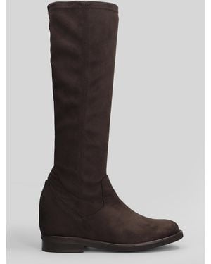 Pedro Miralles In Dark Brown Suede - Black