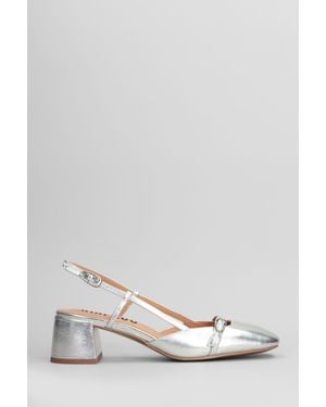 Bibi Lou Patty 50 Pumps In Silver Leather - White