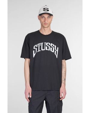 Stussy T-shirt In Black Cotton - Blue