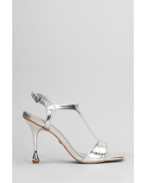 Carrano Sandali in Pelle Argento - Bianco