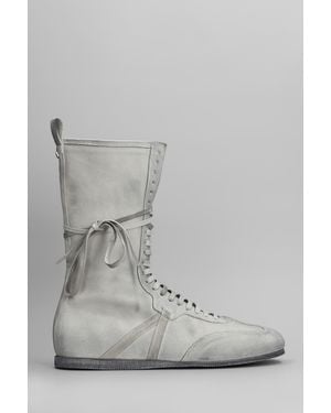 Ann Demeulemeester Fides Sneakers In Gray Leather