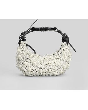 Innerraum Object Hm00 Micro Shoulder Bag In White Polyester - Metallic