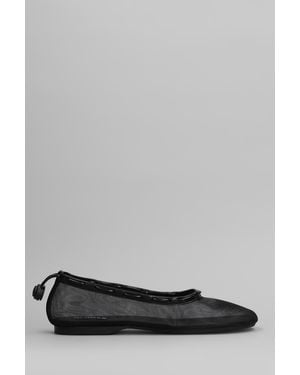 Alohas Ballerine Gill mesh in Pelle Nera - Grigio