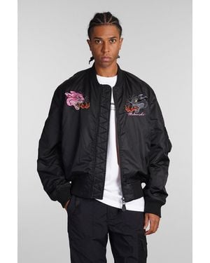 Maharishi Ma1 Bomber Jacket In Black Nylon - Gray
