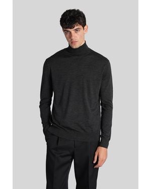 Ballantyne Knitwear In Gray Wool - Black