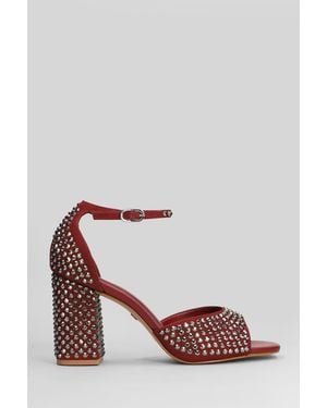 Carrano Sandali in Camoscio Bordeaux - Rosso