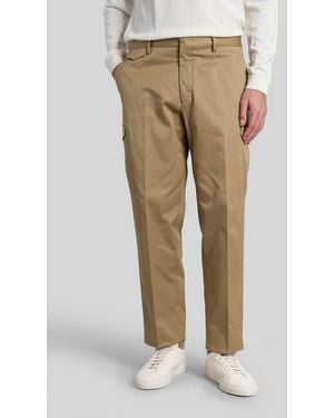 BRIGLIA Havanas Pants In Khaki Wool - Natural