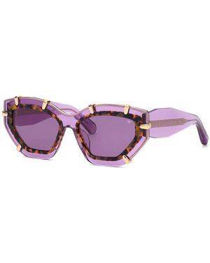 Philipp Plein Spp099V Supreme Star Cat Eye Sunglasses - Purple