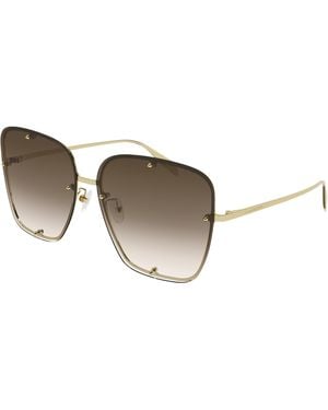 McQueen Am0364S Oversized Square Sunglasses - Black