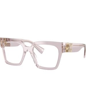 Miu Miu Mu04Uv Transparent Thick Square Frames - Black
