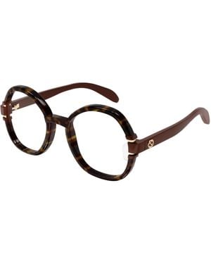 Gucci Gg1069O Round Eyeglasses Frames - Black