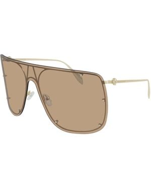 McQueen Am0313S Oversized Shield Sunglasses - Black
