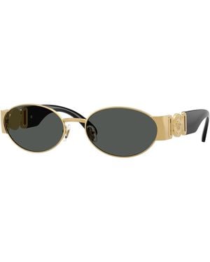 Versace Ve2299 Oval Medusa Sunglasses - Black