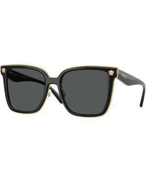 Versace Ve2278D Oversized Square Sunglasses - Black