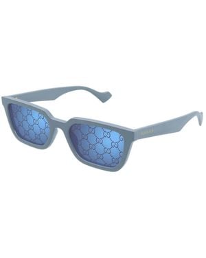 Gucci Gg1539S Square Logo Mirror Sunglasses - Black